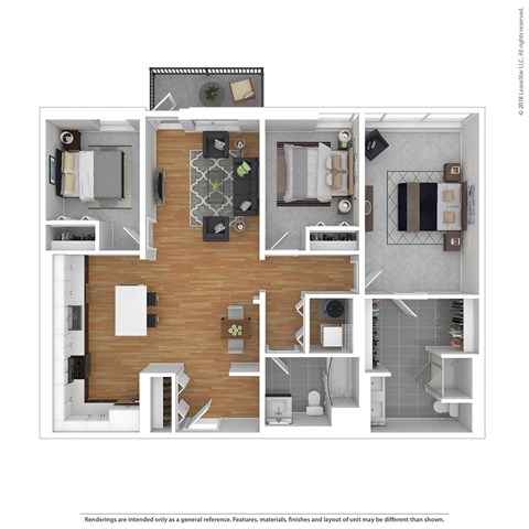 Arterra KC C1 3D Floor Plan